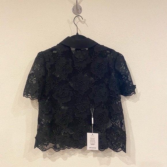 NWT SELF PORTRAIT lace top with buttons Size 6 - Picture 5 of 5